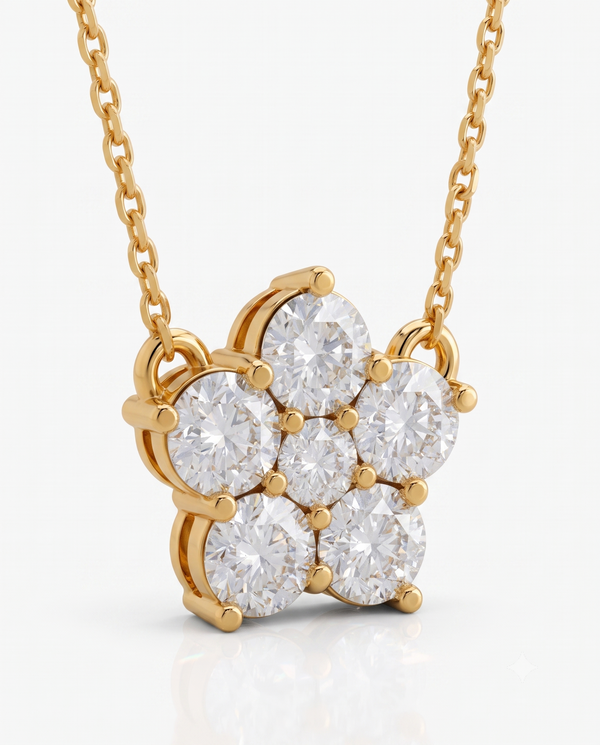 Lunelle Bloom Cluster Necklace