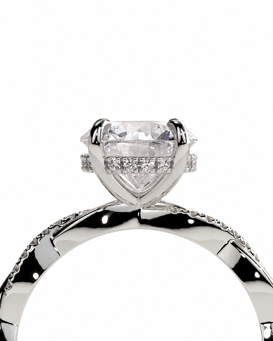 color_925_SIL,color_935_ARG,color_10K_WG, color_14K_WG &&
A close-up studio shot of a silver-toned ring featuring a large heart-shaped clear gemstone in a prong setting, with smaller accent stones along the band, on a plain white background.