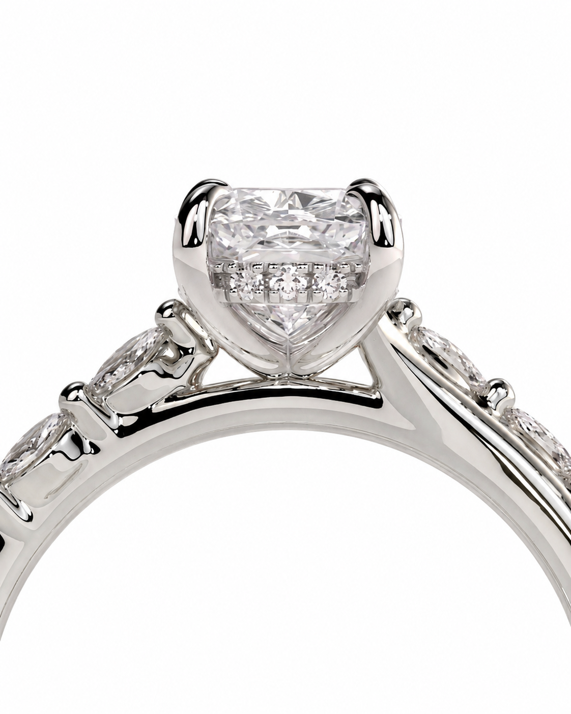 color_925_SIL,color_935_ARG,color_10K_WG, color_14K_WG &&
Close-up of a silver-toned diamond ring featuring a heart-shaped center stone and smaller diamonds along the band, set against a plain white background.