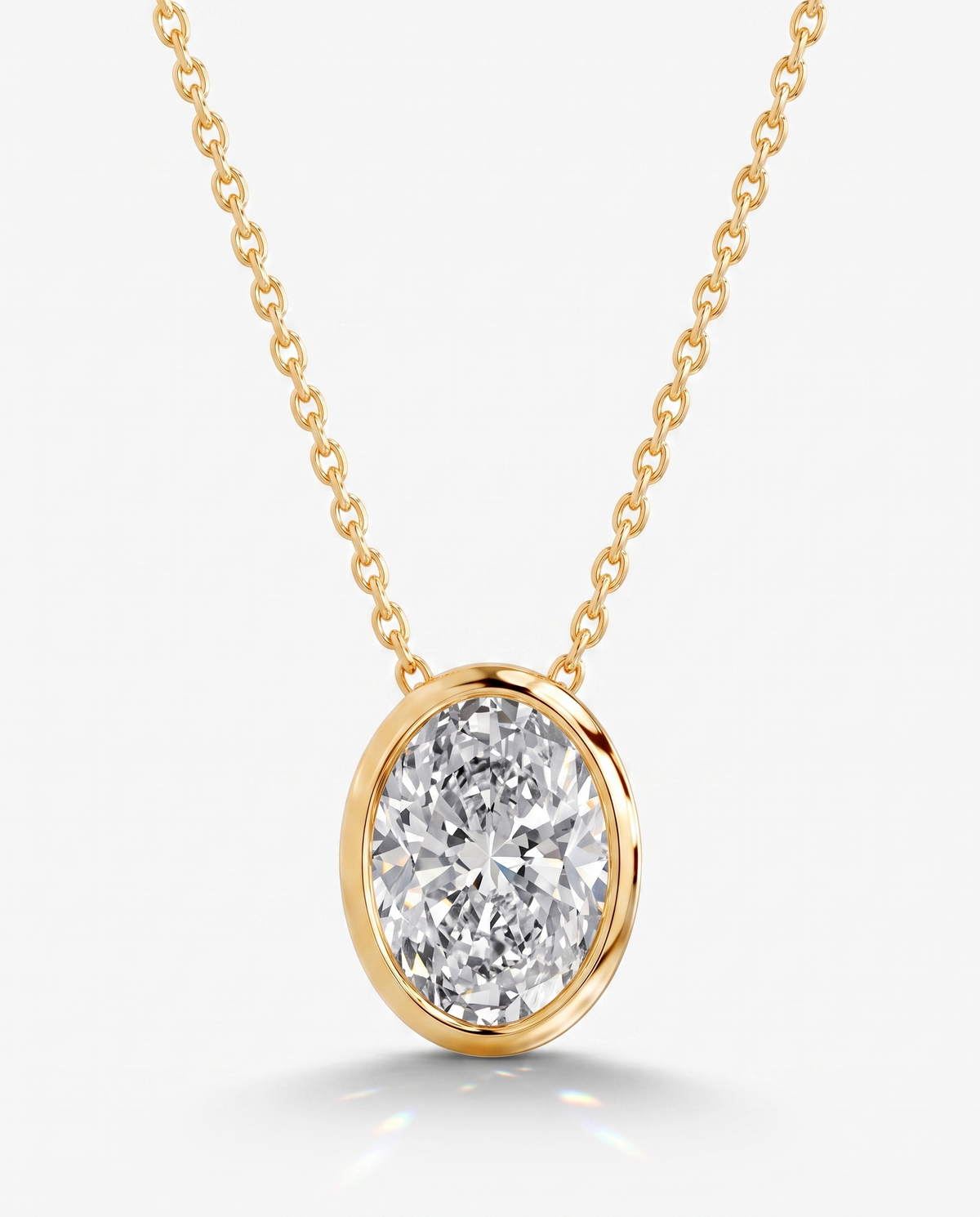 Novelle Halo Oval Necklace