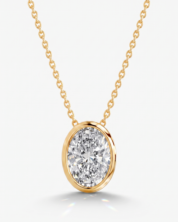 Novelle Halo Oval Necklace