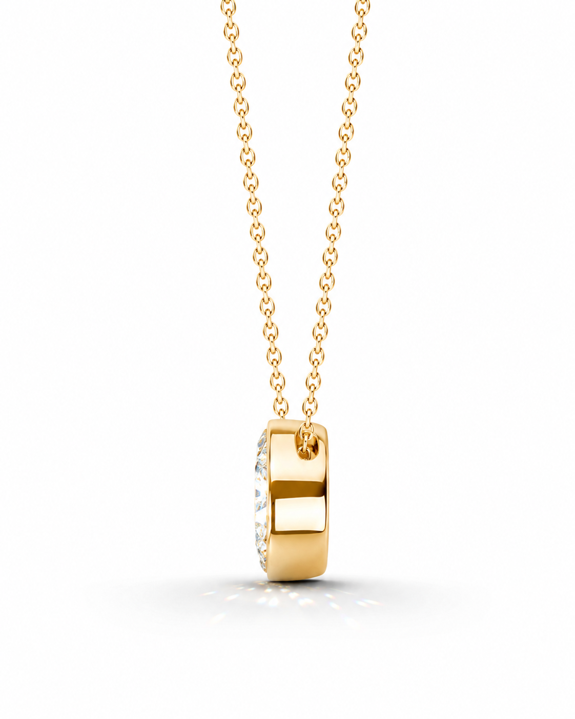 Pear Bezel Solitaire Pendant