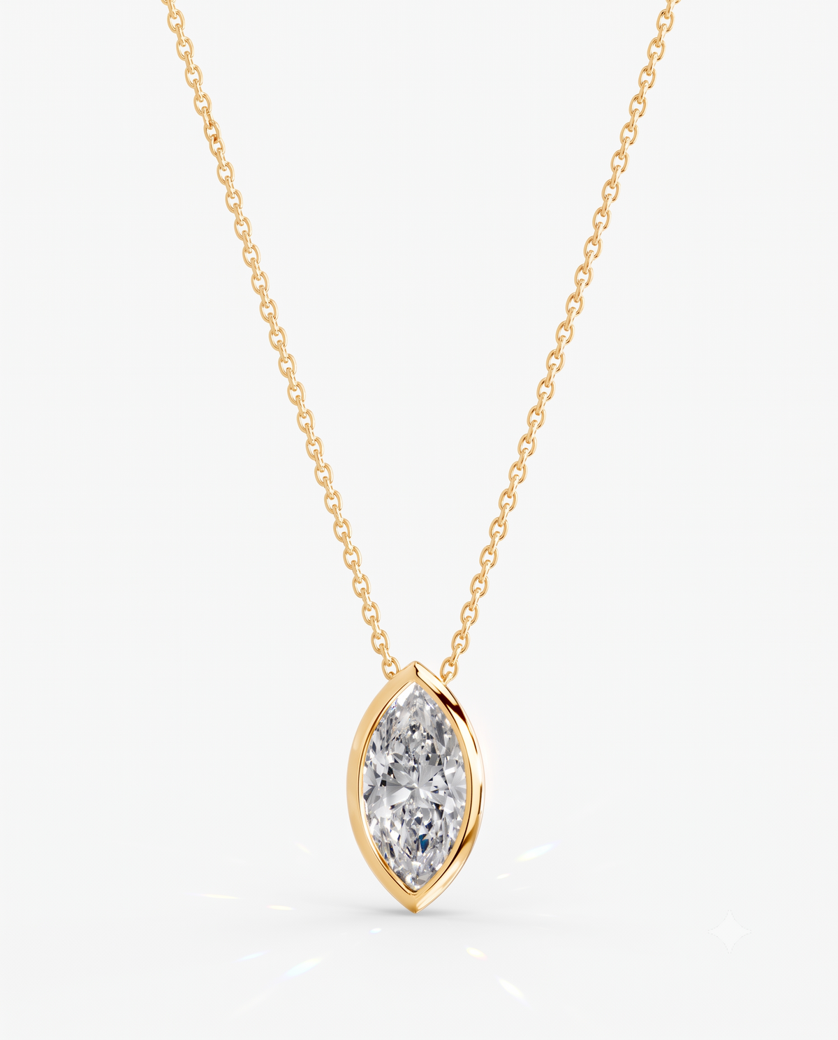 Marquise Bezel Solitaire Pendant