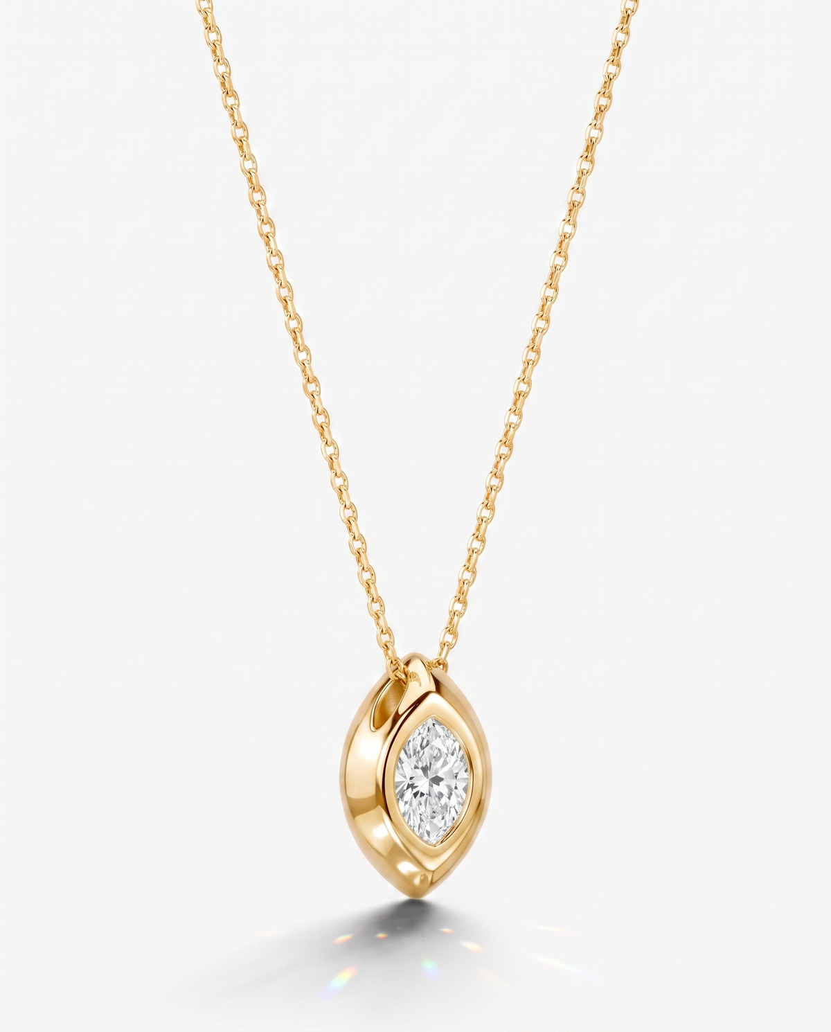 Marquise Bezel Solitaire Pendant