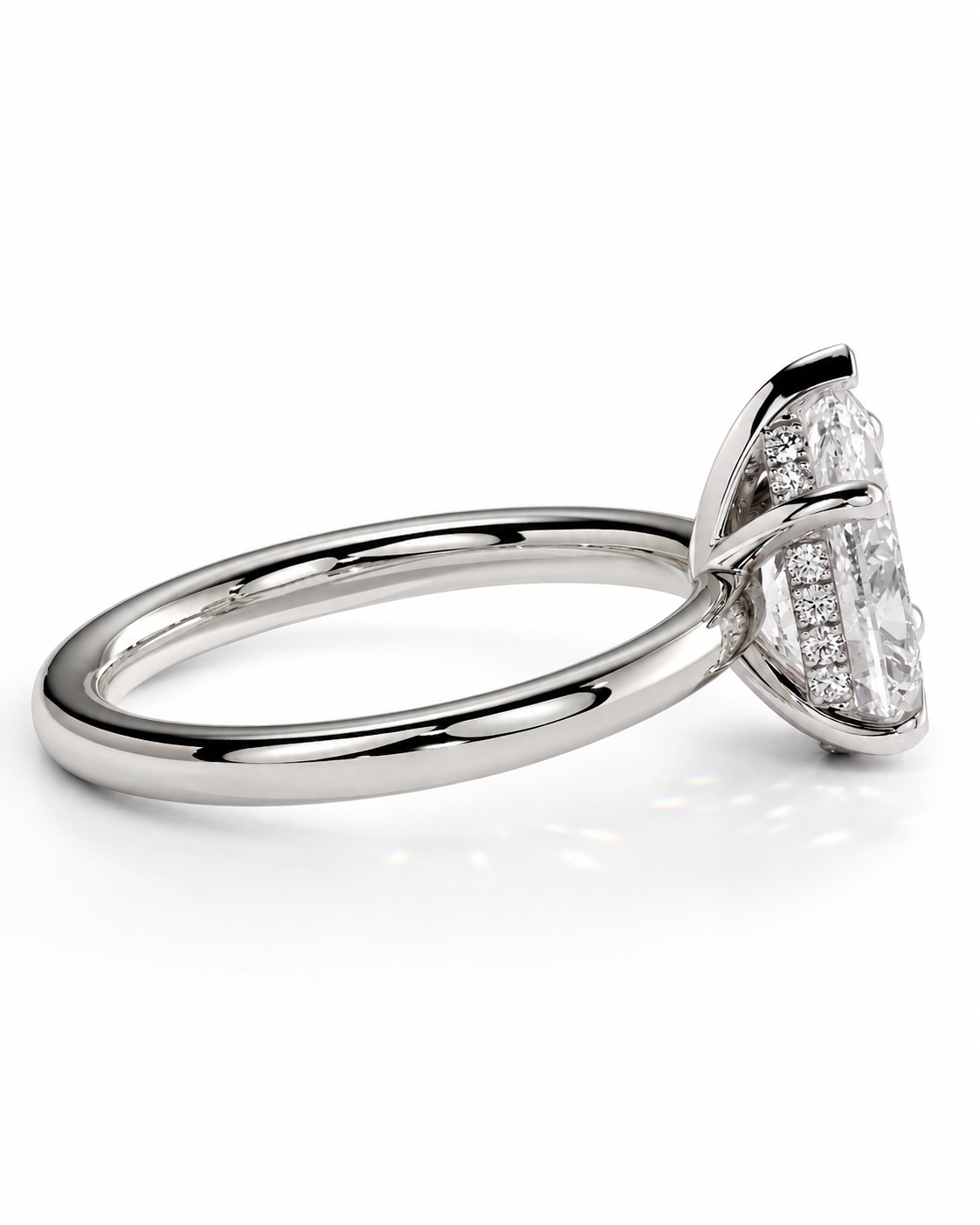 color_925_SIL,color_935_ARG,color_10K_WG, color_14K_WG &&	
A silver-toned diamond ring with a large marquise-cut center stone and smaller diamonds along the shoulders, shown in a three-quarter side view on a white background.