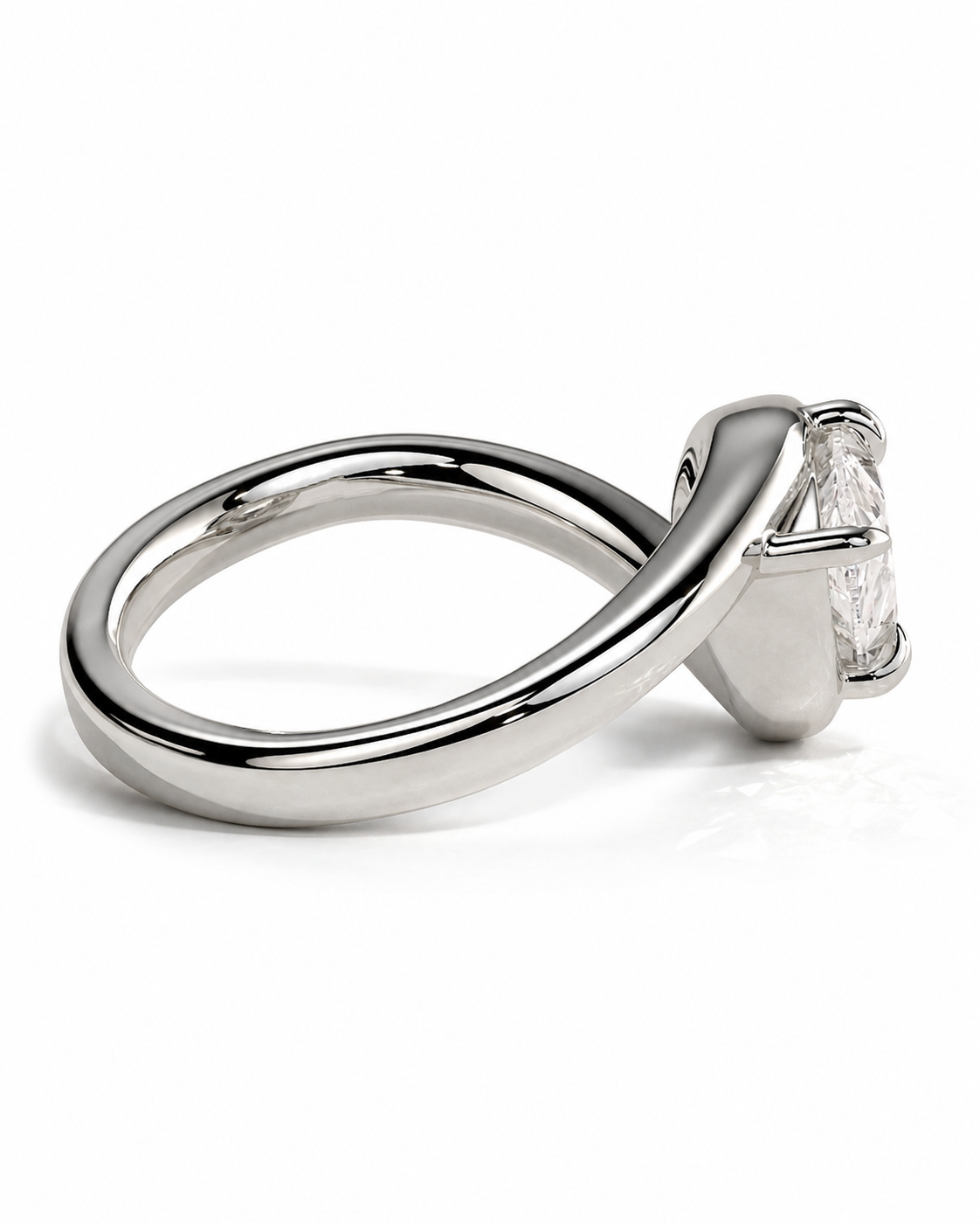 color_925_SIL,color_935_ARG,color_10K_WG, color_14K_WG &&
A polished silver-tone ring with a large clear rectangular gemstone in a prong setting, shown on a clean white background.