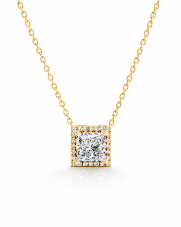Veloria Halo Pendant Necklace
