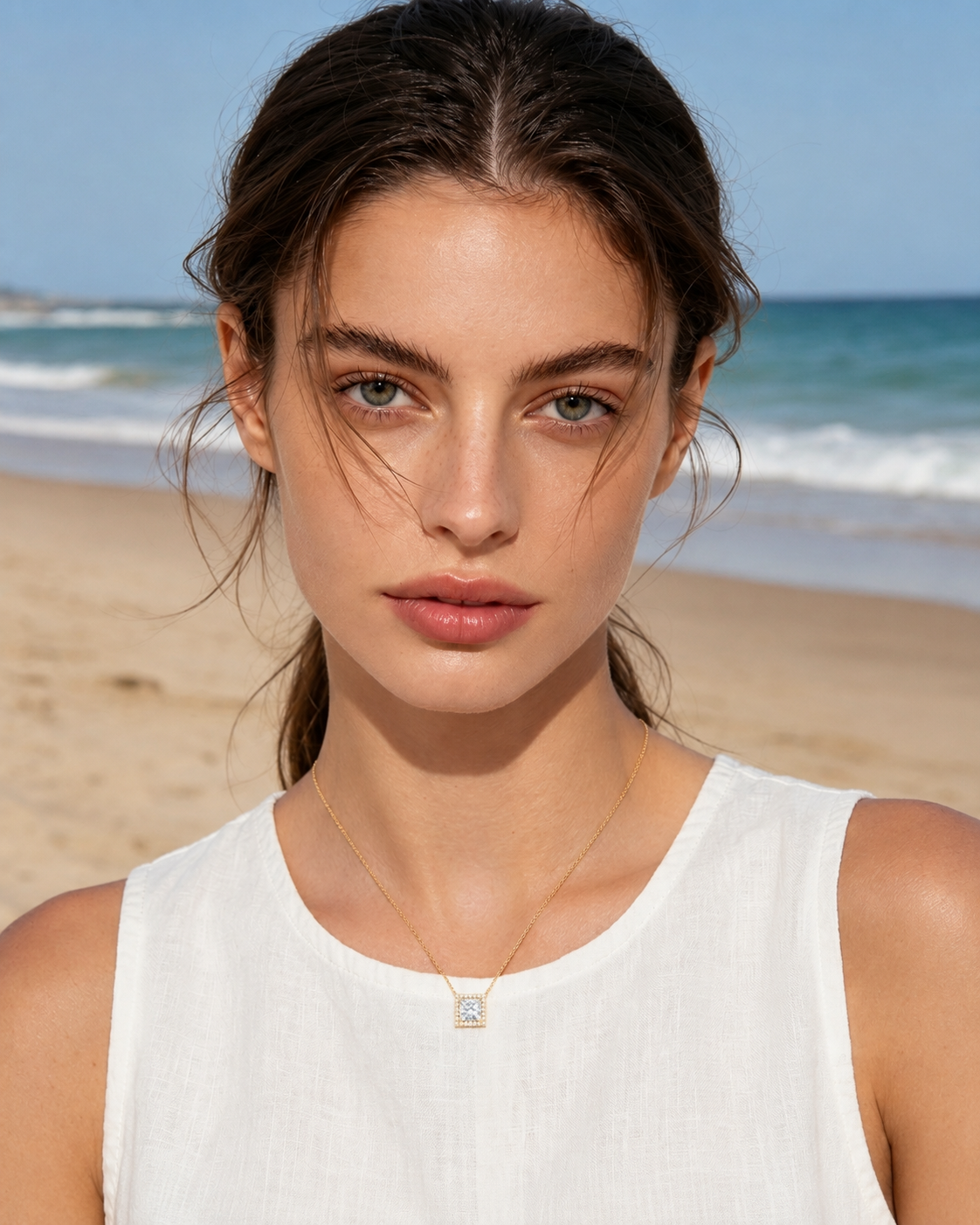 Veloria Halo Pendant Necklace