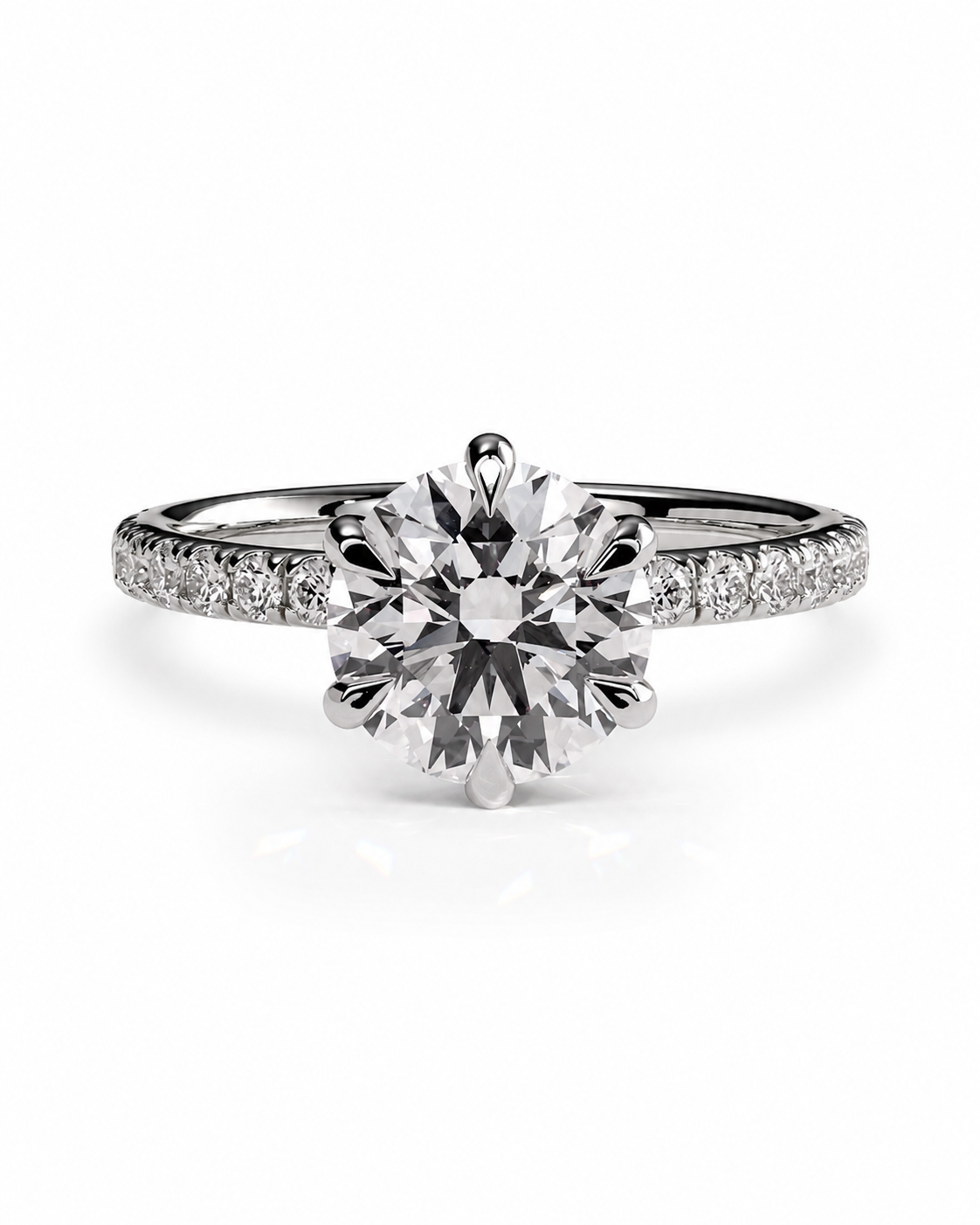 color_925_SIL,color_935_ARG,color_10K_WG, color_14K_WG &&
A radiant cluster diamond solitaire engagement ring with a diamond-set band, shown on a clean white background.