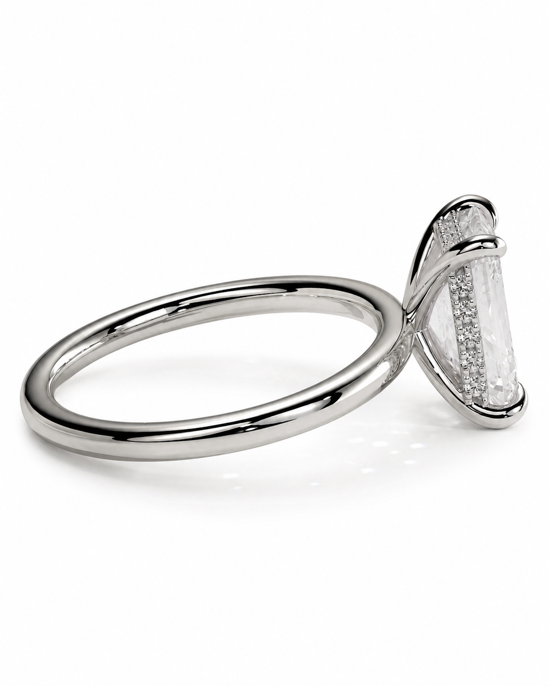 color_925_SIL,color_935_ARG,color_10K_WG, color_14K_WG &&
A silver-toned ring featuring a large, clear, marquise-cut center stone with a pave-set band, shown on a clean white background.