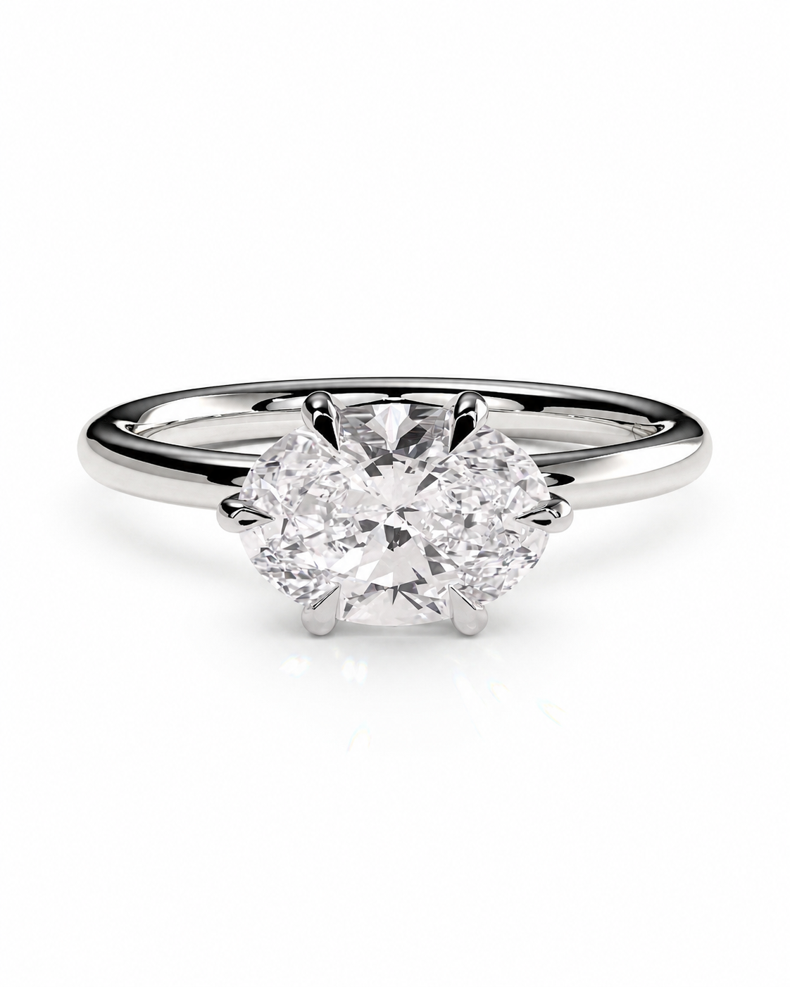 color_925_SIL,color_935_ARG,color_10K_WG, color_14K_WG &&
A classic solitaire engagement ring featuring a round brilliant-cut diamond set in a polished silver-colored metal band, shown on a clean white background.