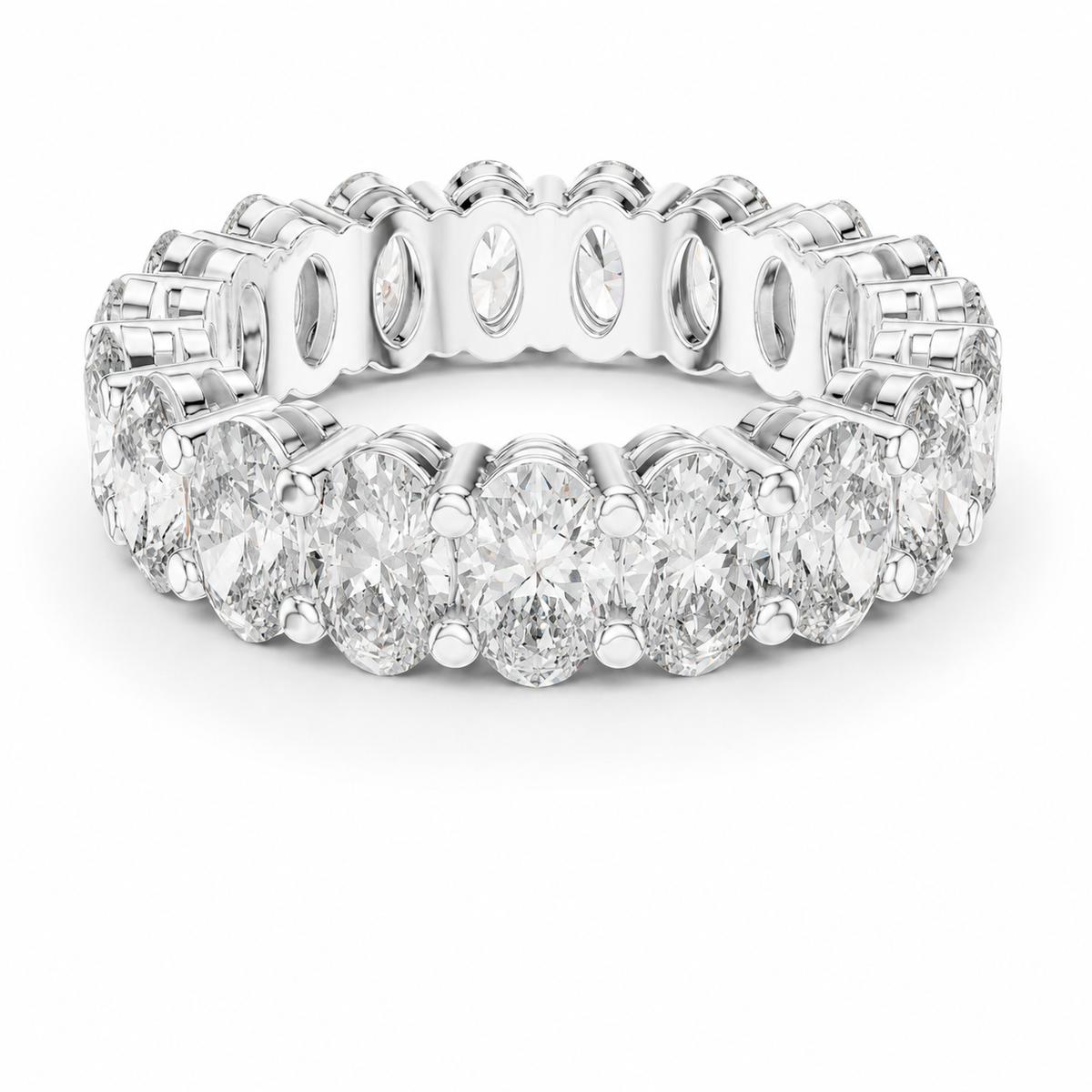 color_925_SIL,color_935_ARG,color_10K_WG, color_14K_WG &&	
A brilliant round-cut diamond eternity band ring in a silver-toned metal setting, shown on a clean white background.