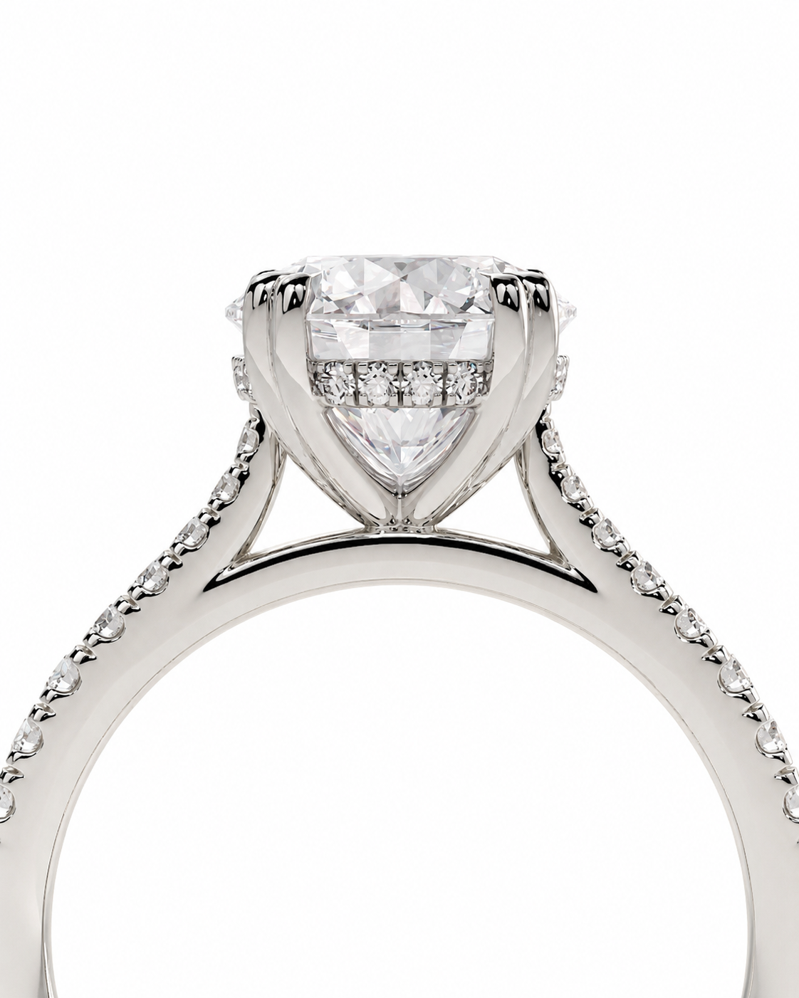 color_925_SIL,color_935_ARG,color_10K_WG, color_14K_WG &&
A close-up studio shot of a silver-toned diamond ring featuring a heart-shaped center stone and pave-set side stones on a white background.
