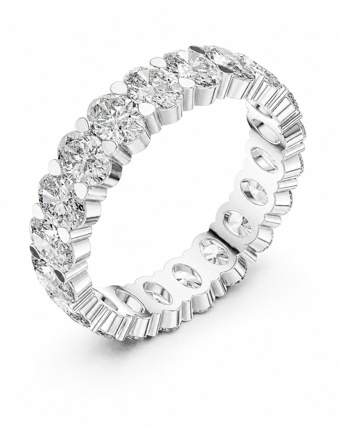 color_925_SIL,color_935_ARG,color_10K_WG, color_14K_WG &&	
A silver-tone eternity ring featuring round brilliant-cut and baguette-cut clear stones, shown on a clean white background.