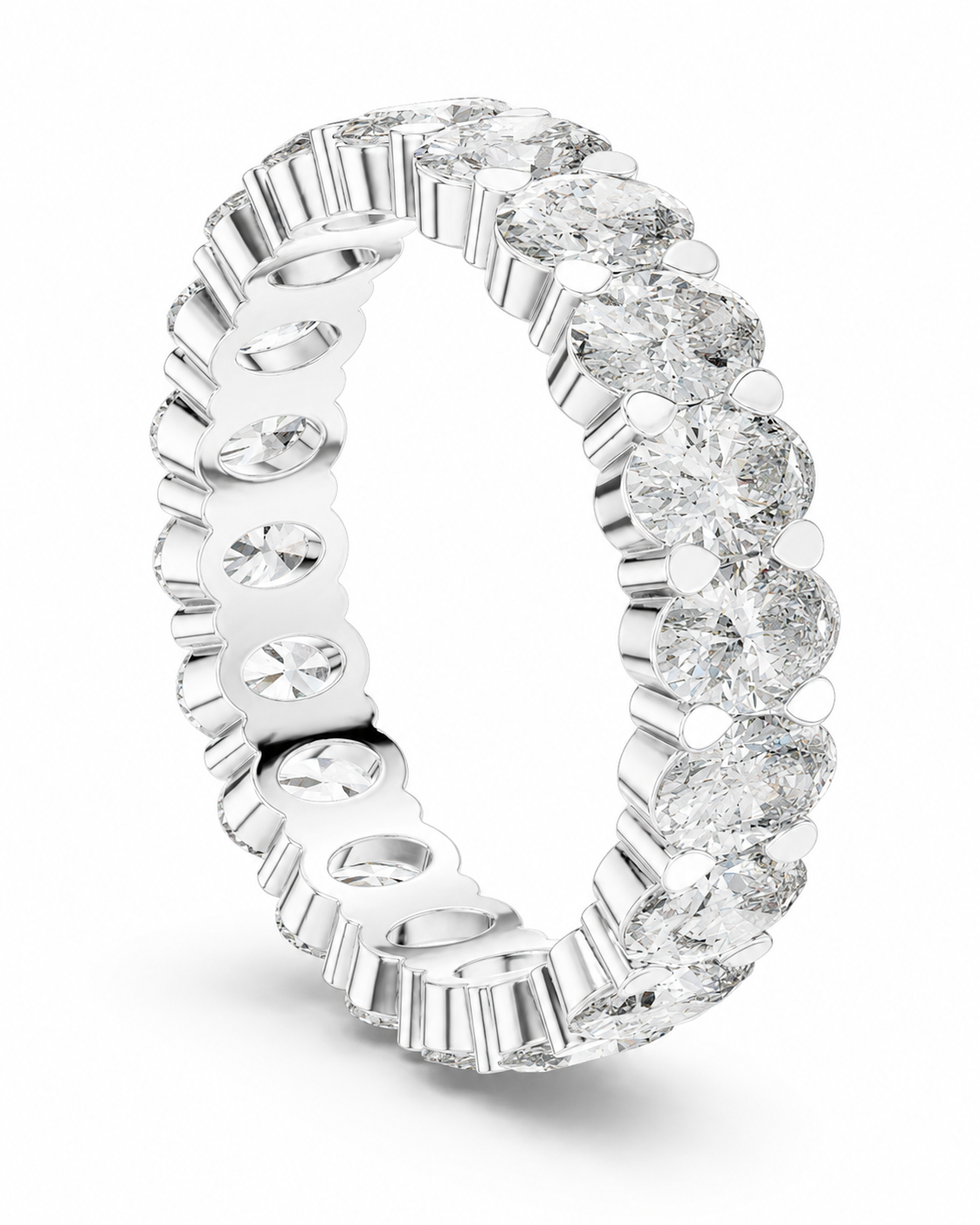 color_925_SIL,color_935_ARG,color_10K_WG, color_14K_WG &&	
A silver diamond eternity ring featuring round brilliant-cut diamonds and baguette-cut diamonds set in a polished silver band, shown on a clean white background.