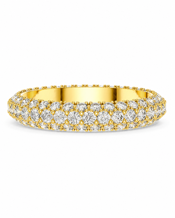 color_10K_YG, color_14K_YG &&	
A yellow gold eternity ring paved with round brilliant-cut diamonds, shown on a clean white background.