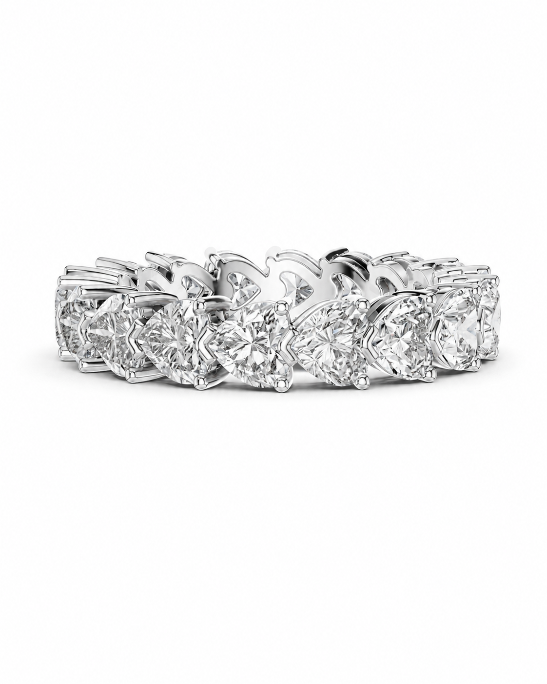 color_925_SIL,color_935_ARG,color_10K_WG, color_14K_WG &&	
A diamond eternity ring in a silver-toned setting, featuring multiple round brilliant-cut diamonds set in a continuous band, shown against a plain white background.