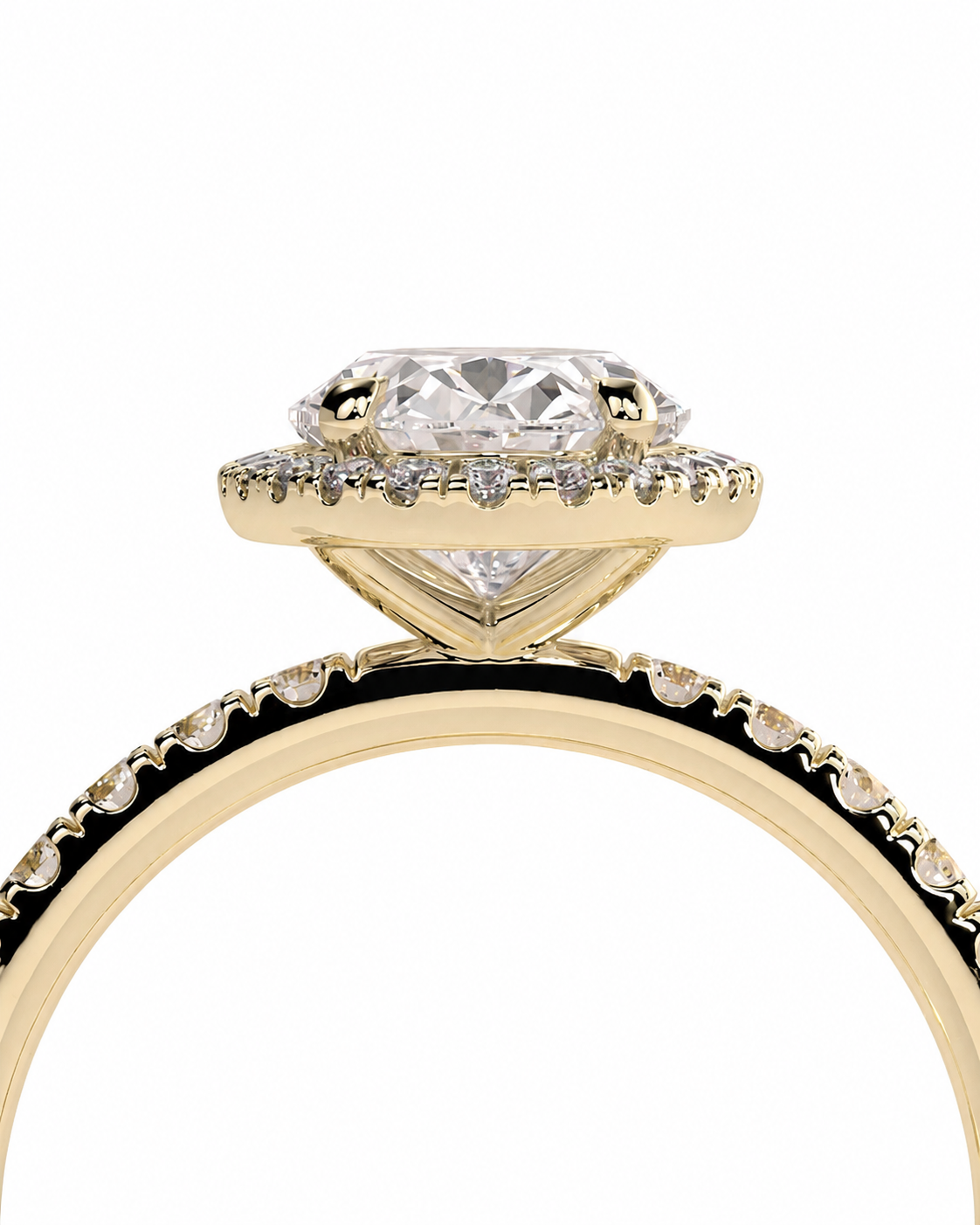 color_10K_YG, color_14K_YG &&Ethical jewelry oval moissanite ring with premium craftsmanship