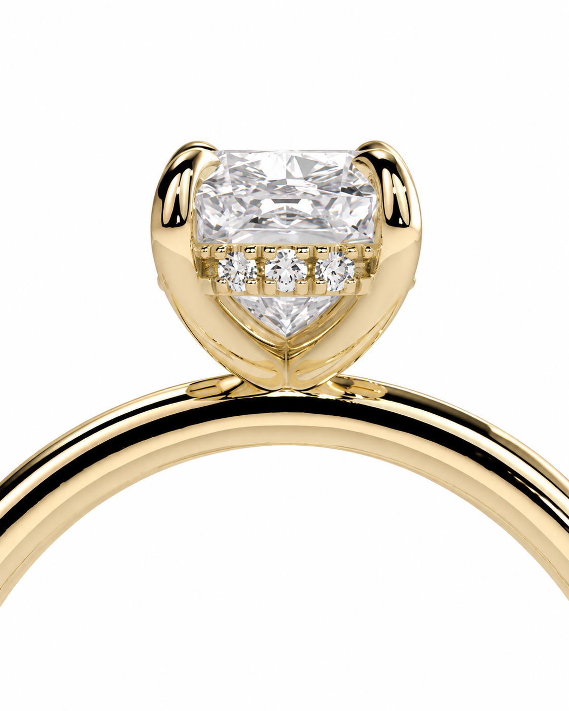 color_10K_YG, color_14K_YG &&moissanite engagement ring with solitaire design