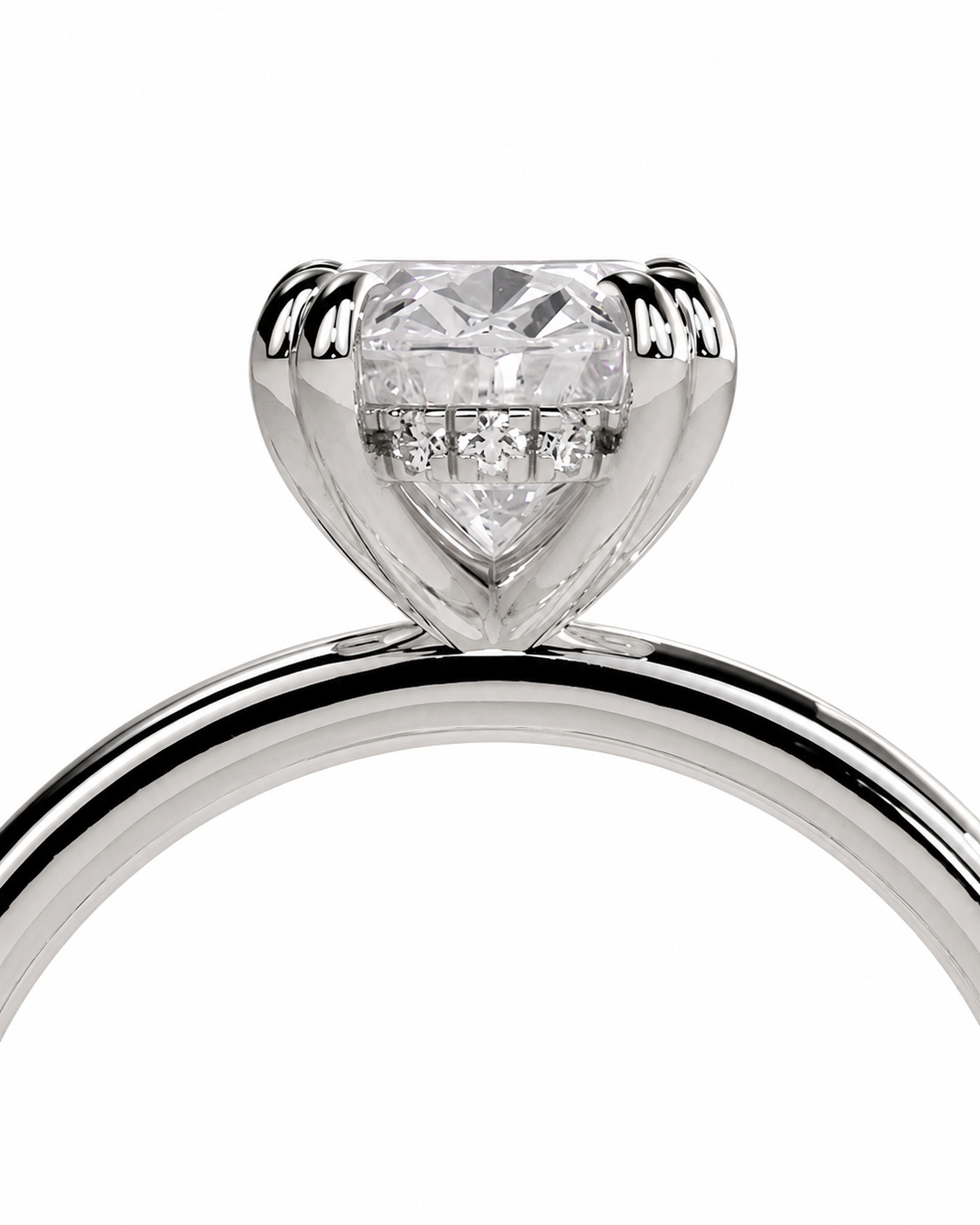 color_925_SIL,color_935_ARG,color_10K_WG, color_14K_WG &&A close-up studio shot of a heart-shaped diamond solitaire ring in a polished silver-colored metal setting, shown against a plain white background.