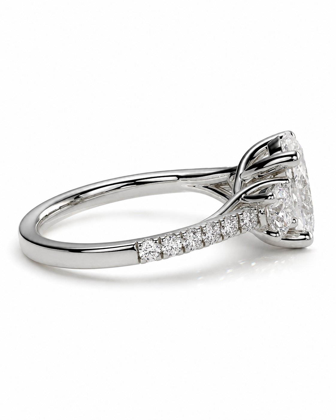color_925_SIL,color_935_ARG,color_10K_WG, color_14K_WG &&A silver-toned diamond engagement ring with a marquise-cut center stone and a pave band, shown on a clean white background.
