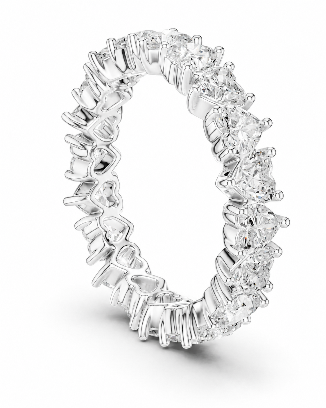 color_925_SIL,color_935_ARG,color_10K_WG, color_14K_WG &&	
A silver-toned eternity ring set with a continuous row of clear round-cut gemstones, shown on a clean white background.