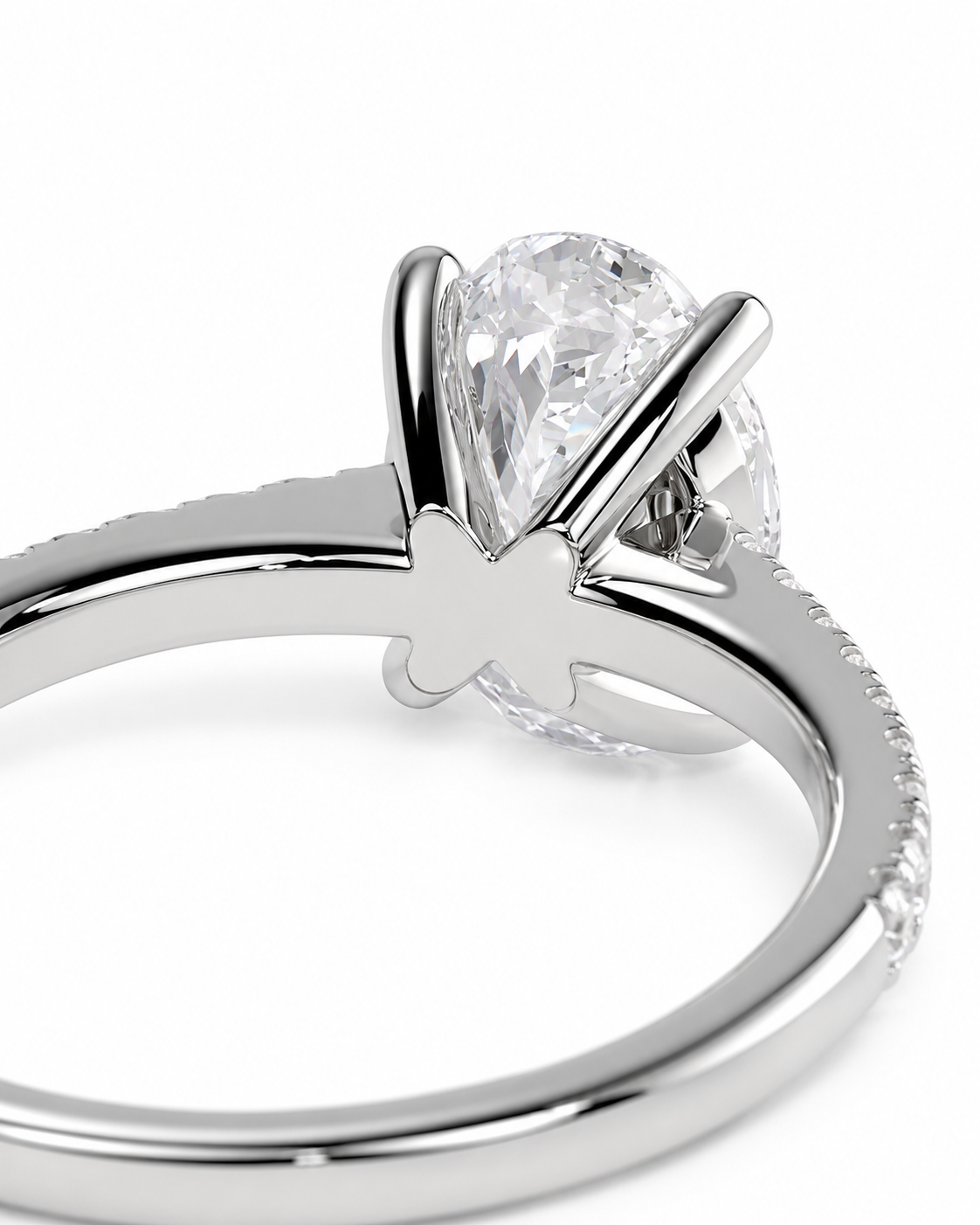 color_925_SIL,color_935_ARG,color_10K_WG, color_14K_WG &&A close-up studio shot of a silver-toned ring with a large oval clear gemstone in a prong setting, shown on a white background.