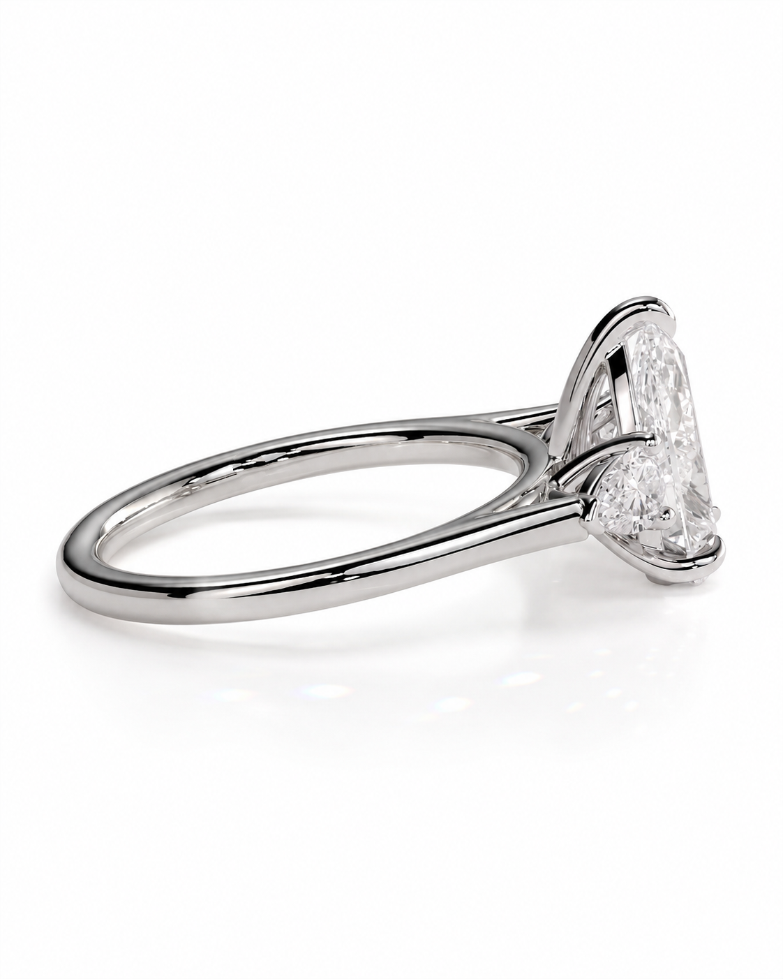 color_925_SIL,color_935_ARG,color_10K_WG, color_14K_WG &&A yellow gold diamond ring featuring a large oval-cut center stone and a pavé band with smaller round diamonds, shown on a clean white background.