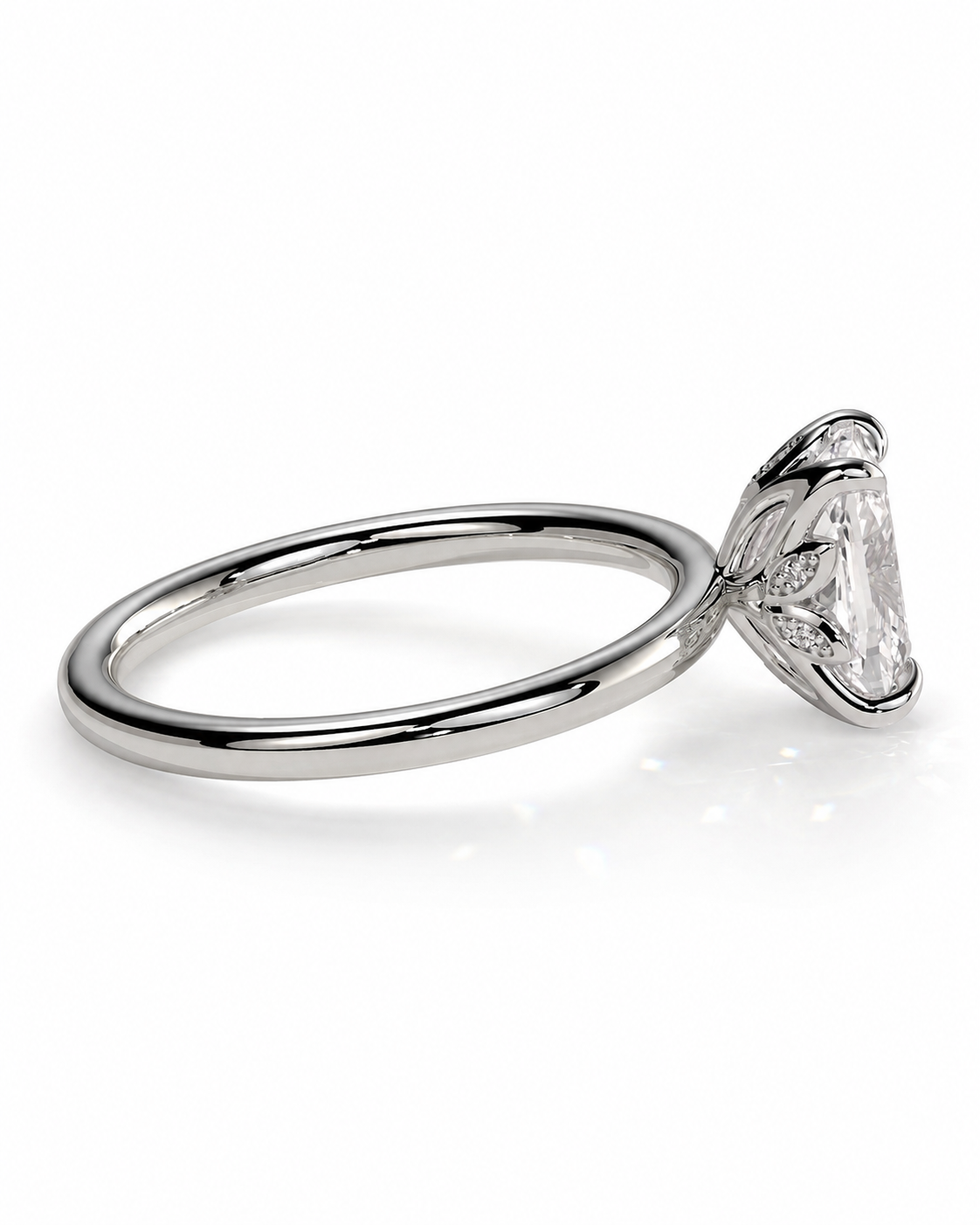 color_925_SIL,color_935_ARG,color_10K_WG, color_14K_WG &&A silver engagement ring featuring a large, clear marquise-cut gemstone in a prong setting, shown on a clean white background.
