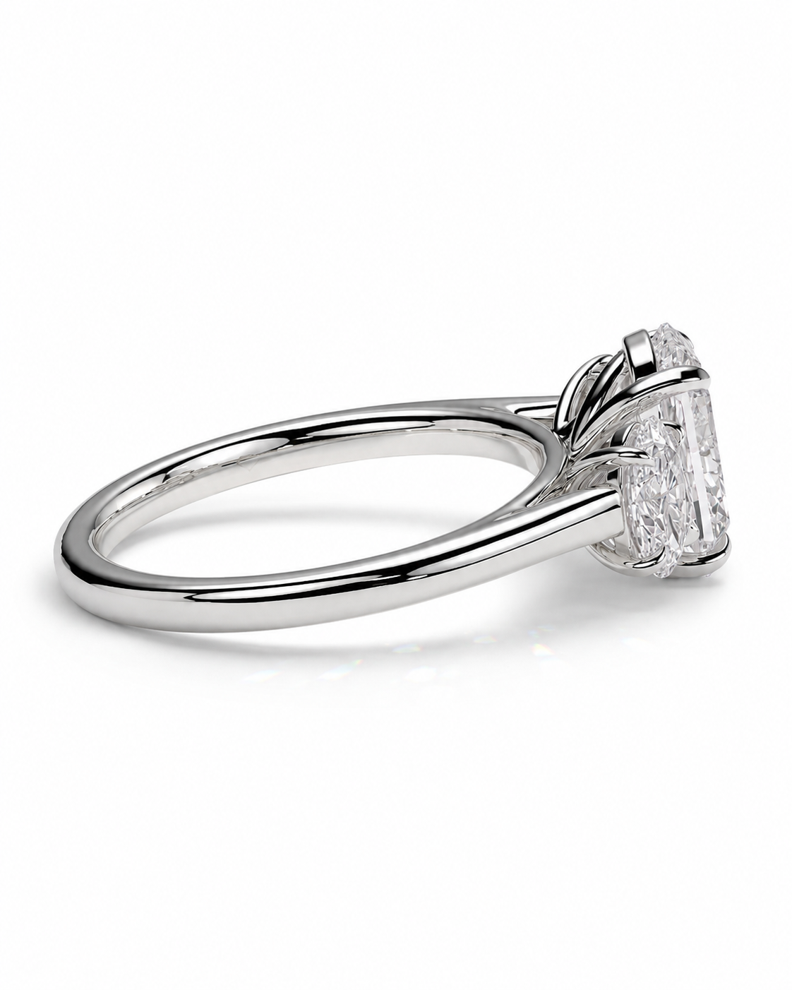 color_925_SIL,color_935_ARG,color_10K_WG, color_14K_WG &&Rose gold engagement ring with a large round-cut center stone and a pavé band of small clear stones, shown on a white background.