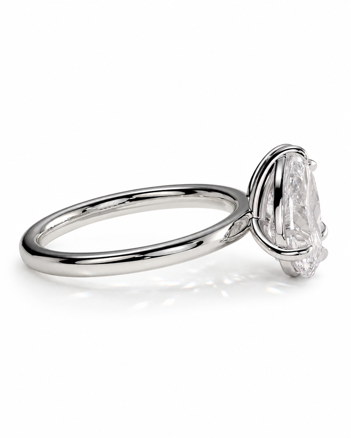 color_925_SIL,color_935_ARG,color_10K_WG, color_14K_WG && yellow gold diamond ring featuring a large oval-cut center stone and a pavé band with smaller round diamonds, shown on a clean white background.